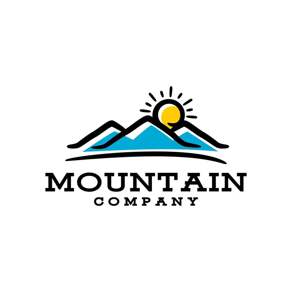 illustration of a three mountain. good for any business related to mountain expedition. vector