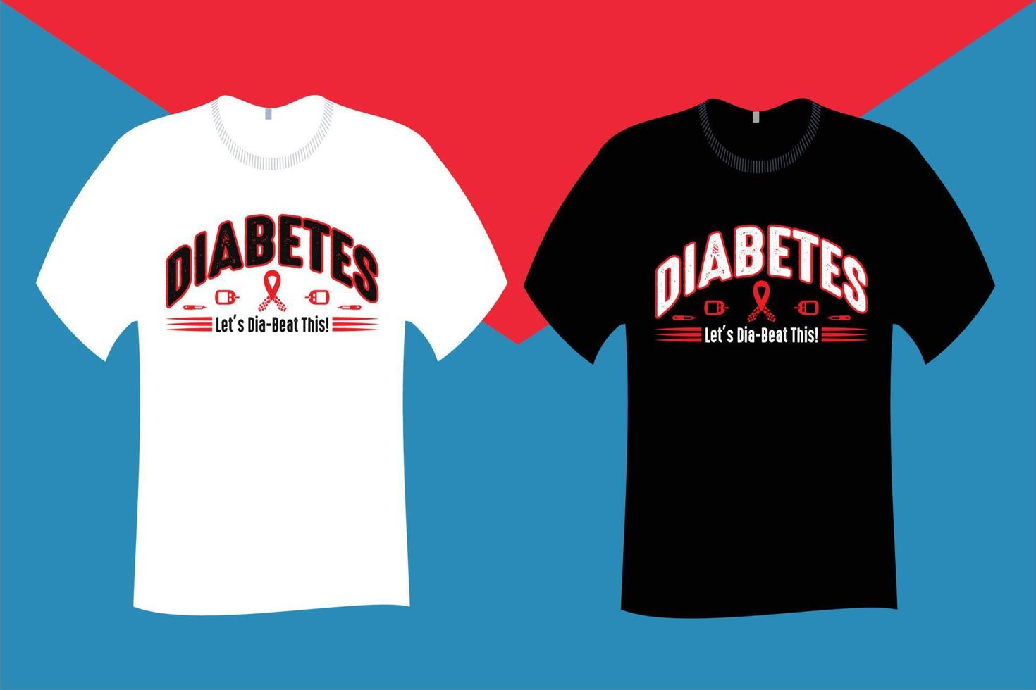 la diabetes permite que dia venza este diseño de camiseta vector