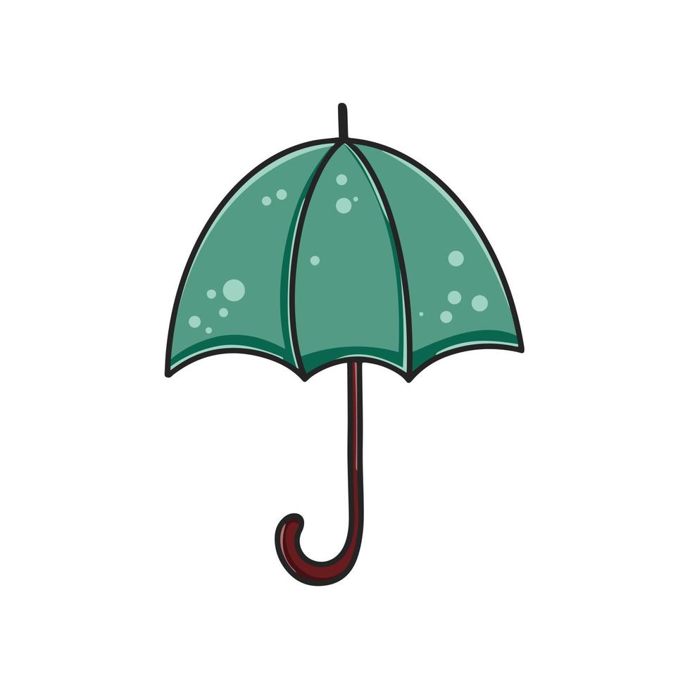 Open umbrella cartoon clipart vector