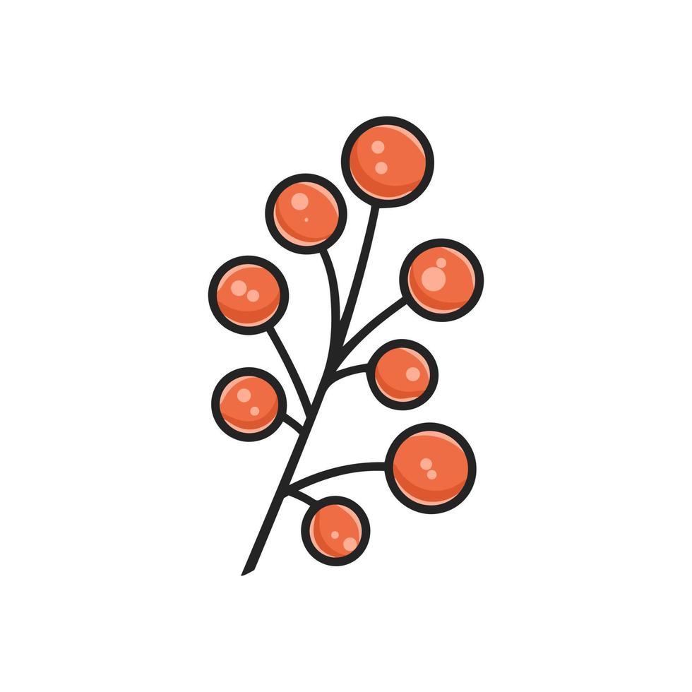 Twig with berries clipart vector