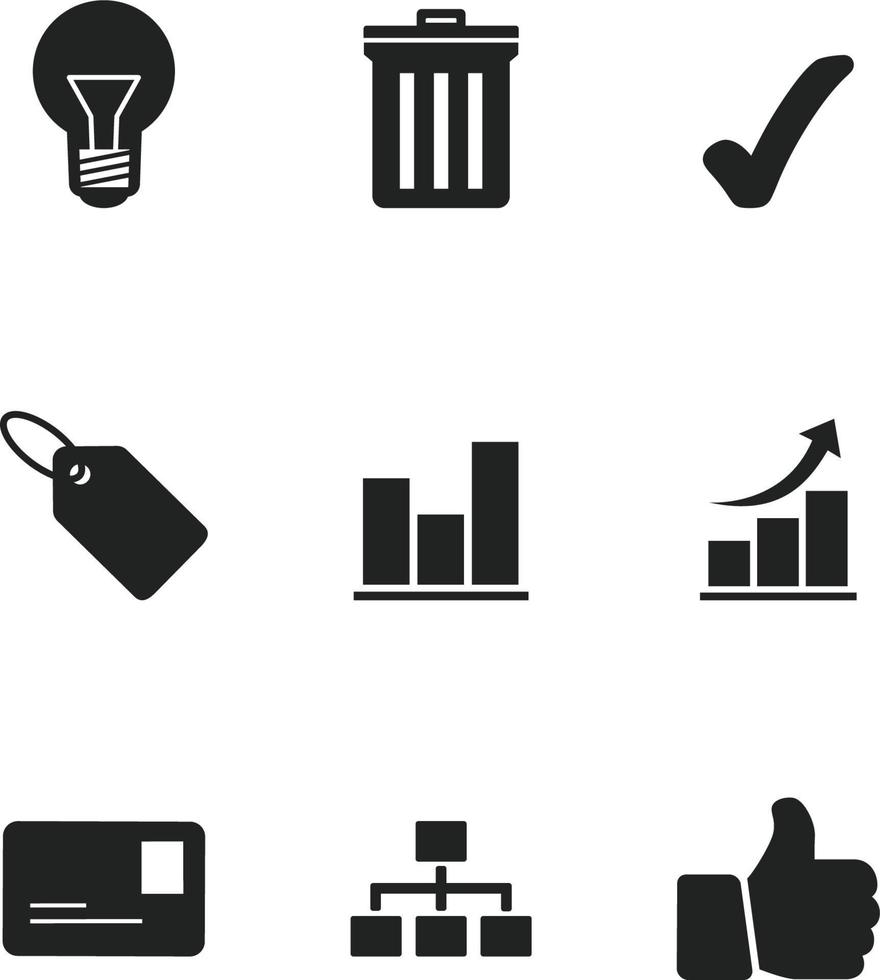 Business icons Free Vector