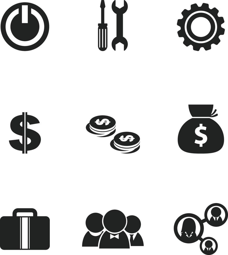 Business icons Free Vector