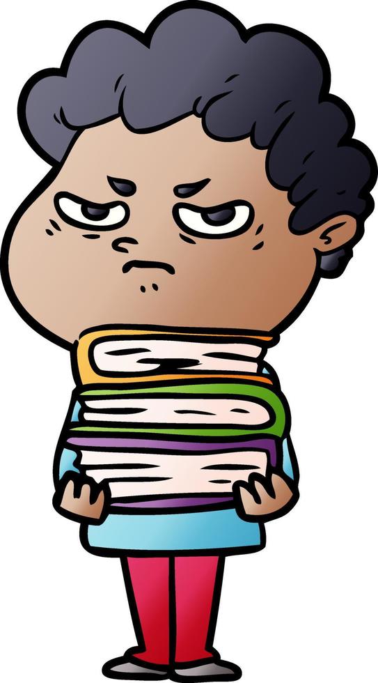 cartoon angry man vector