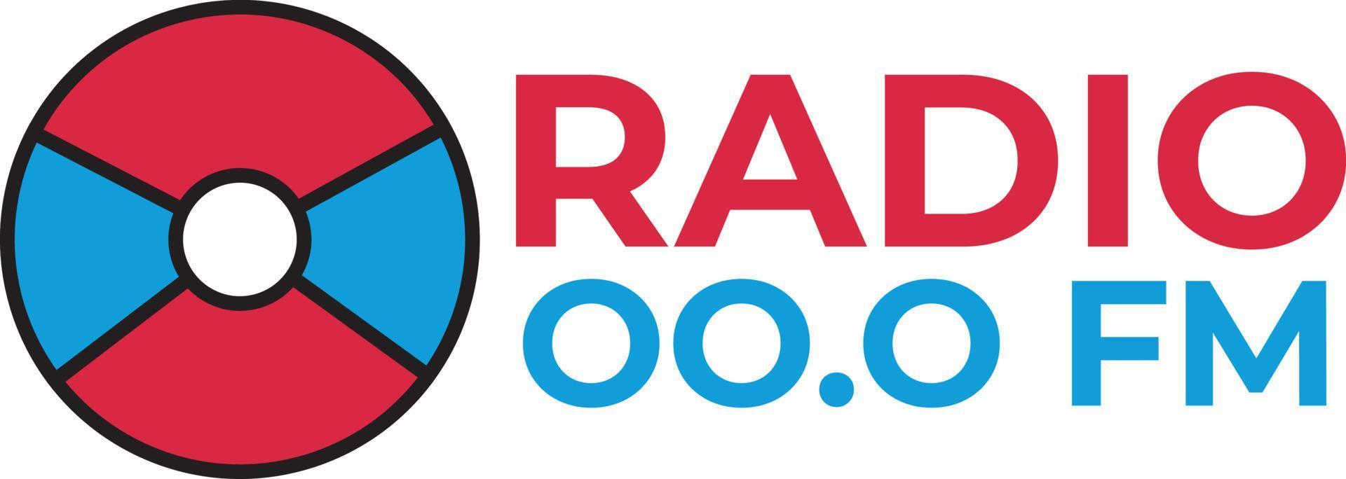 Disc radio logo free vector