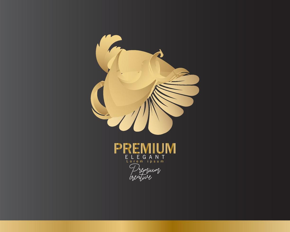 emblema dorado con flor en forma de círculo. Se puede utilizar para la industria de la joyería, la belleza y la moda. ideal para logotipo, monograma, invitación, folleto, menú, fondo o cualquier idea deseada. vector