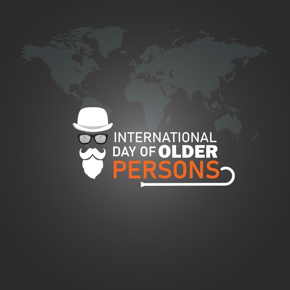 International Day of Older Persons. October 1. Design for banner, greeting cards or print. vector illustration.