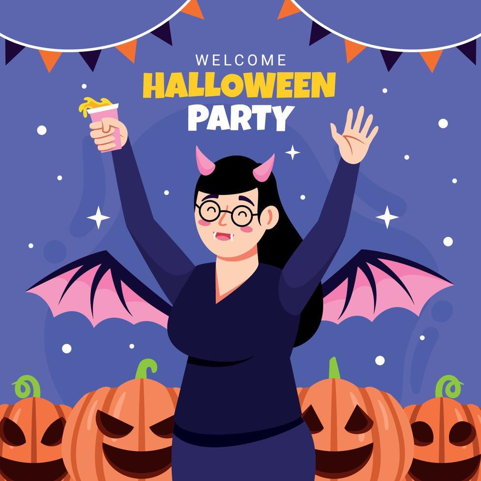 concepto de fiesta de fiesta de halloween vector