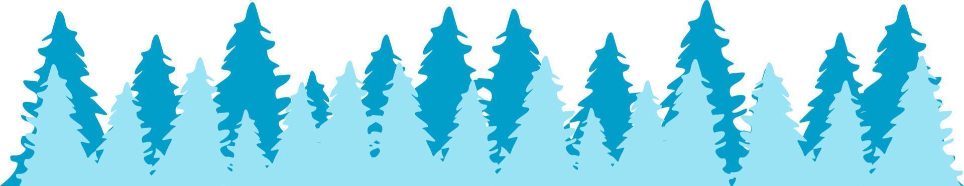 Christmas trees are blue and blue. vector