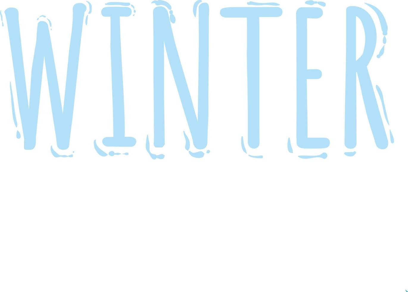 Word winter lettering. vector