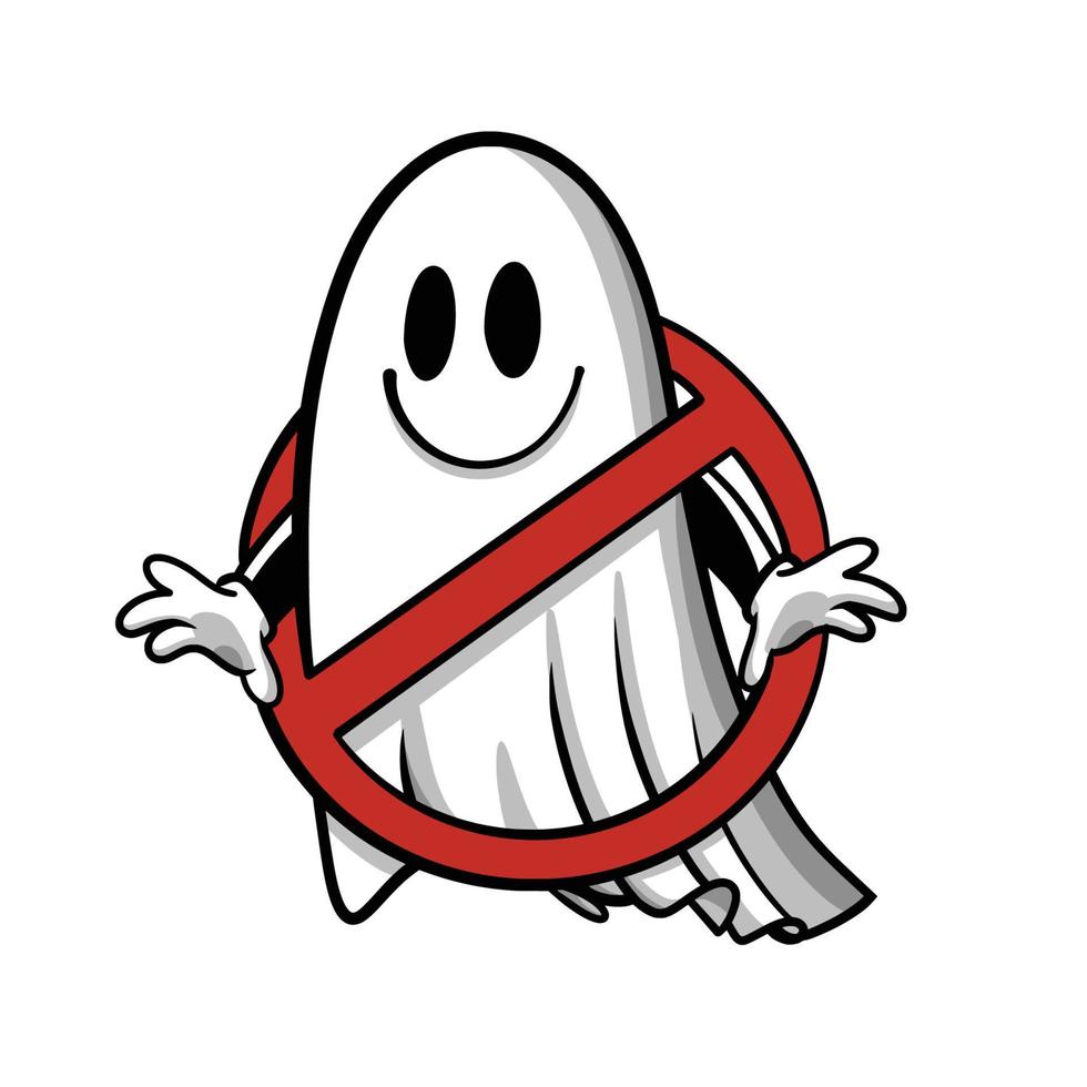 Ghost Danger Cartoon vector