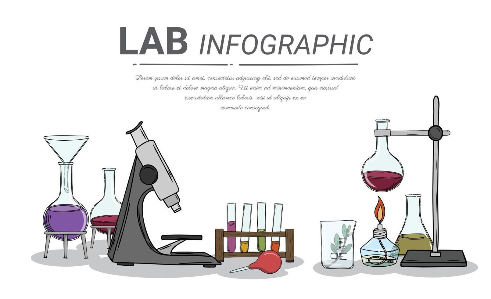 Research laboratory vector illustration concept.