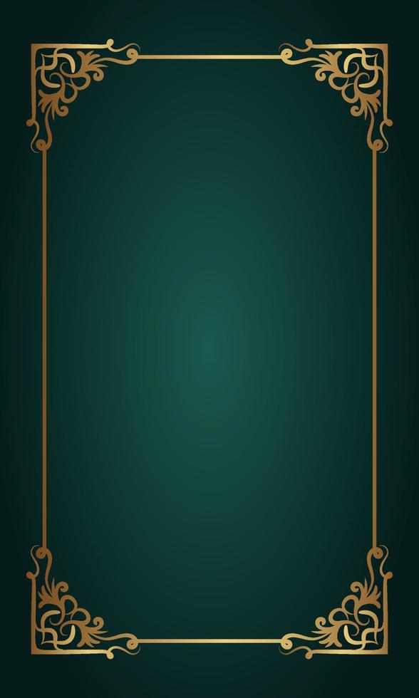 vintage frame antique gold ornament vector