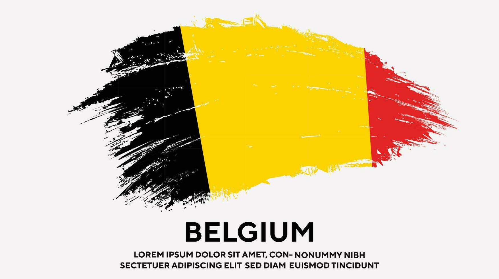 Faded Belgium grunge texture colorful flag design vector