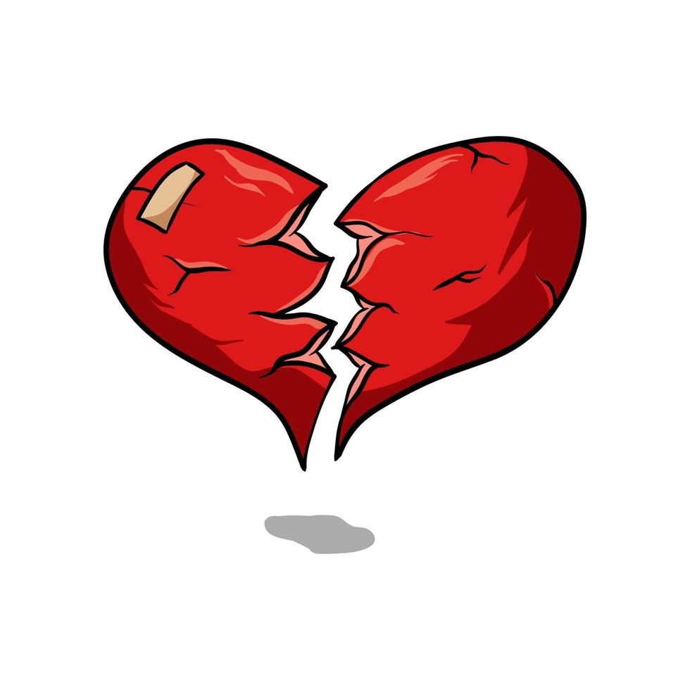 broken heart vector illustration