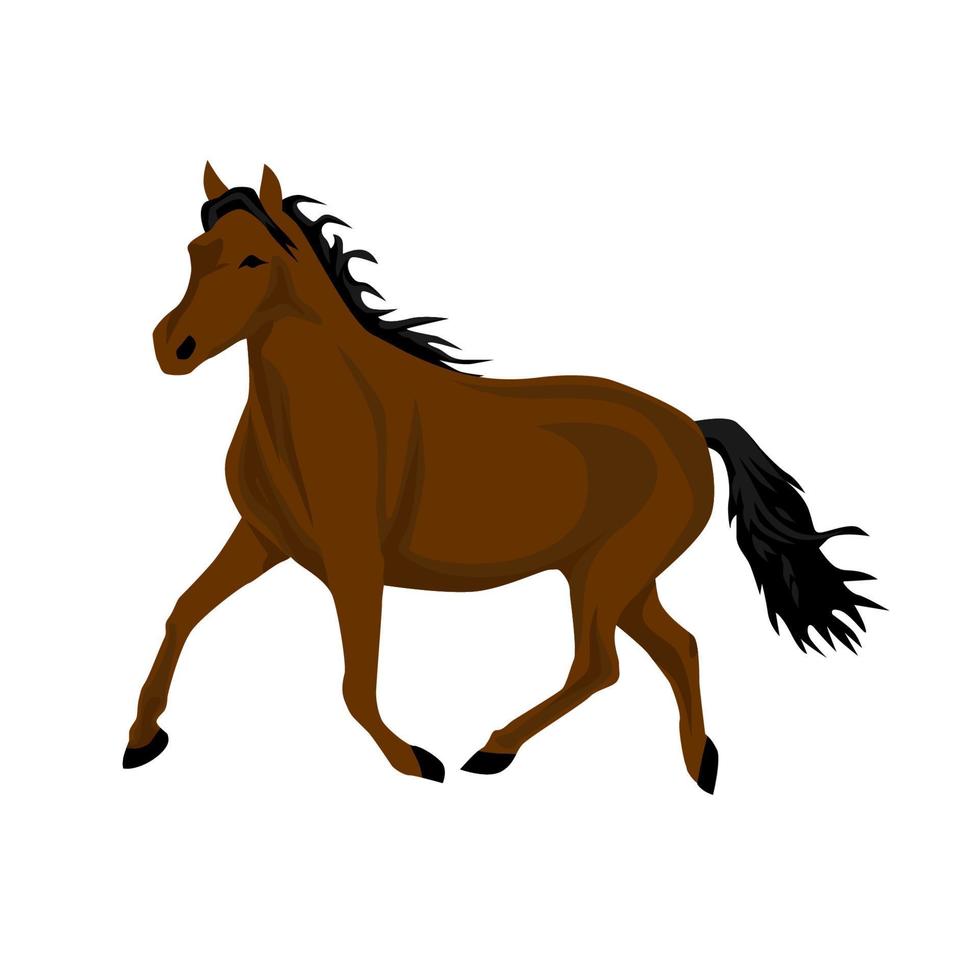 ilustración vectorial de caballo. granja de animales de belleza. vector