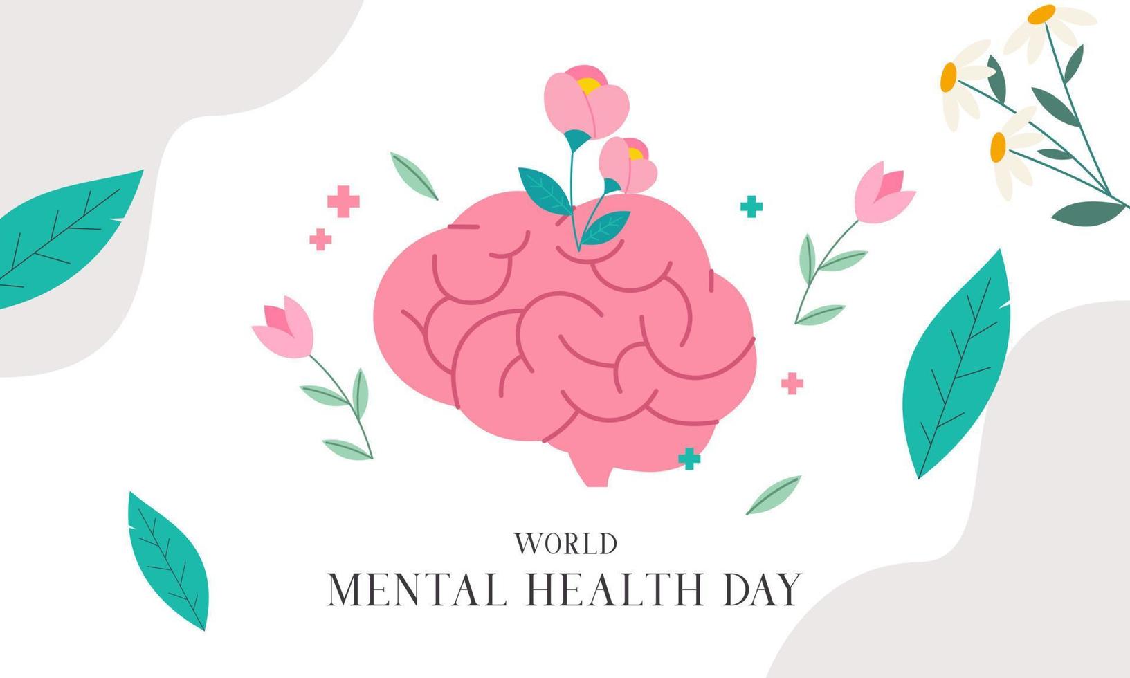 World Mental Health Day Vector Background