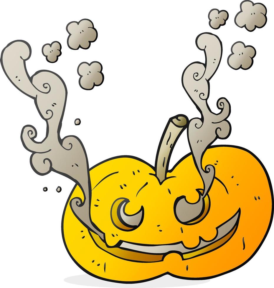 freehand drawn cartoon halloween pumpkin vector