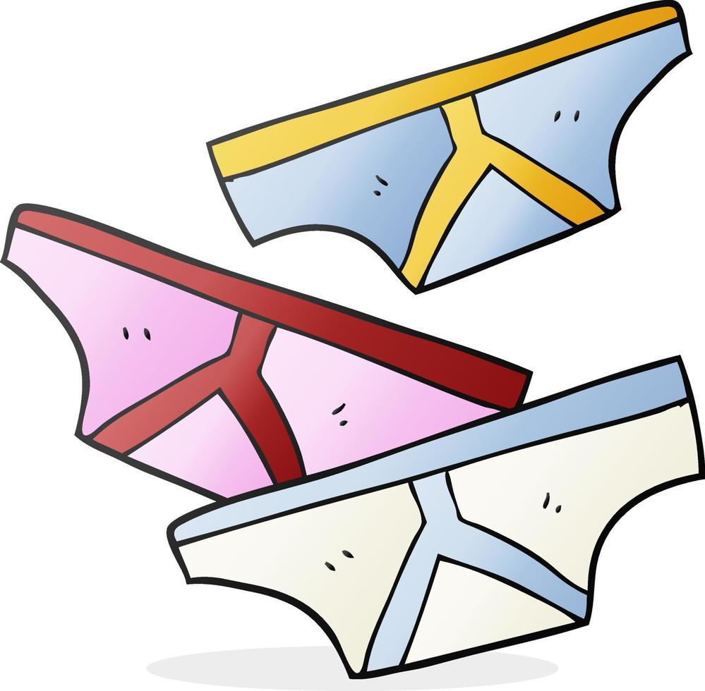 freehand drawn cartoon underpants vector