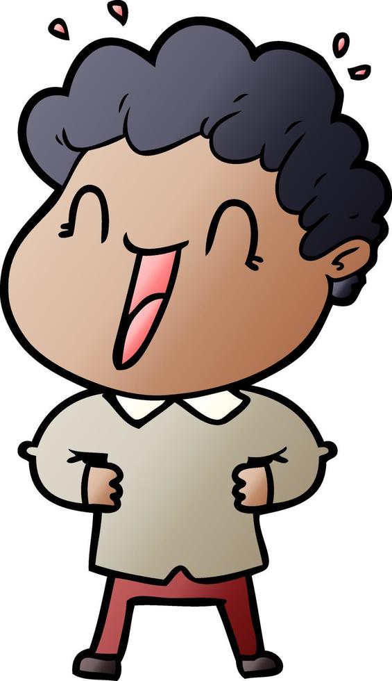 cartoon happy man vector