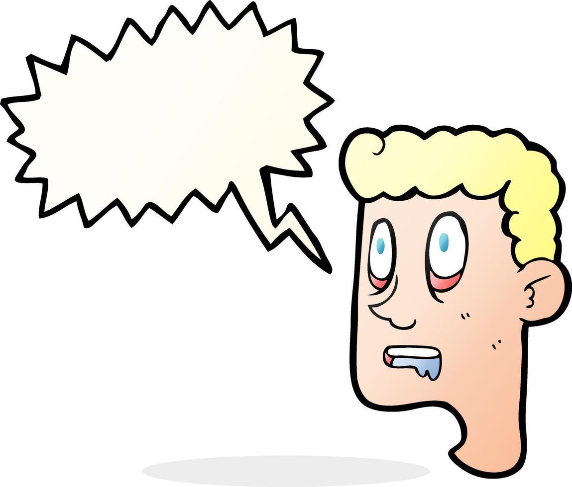 freehand drawn speech bubble cartoon staring man drooling vector