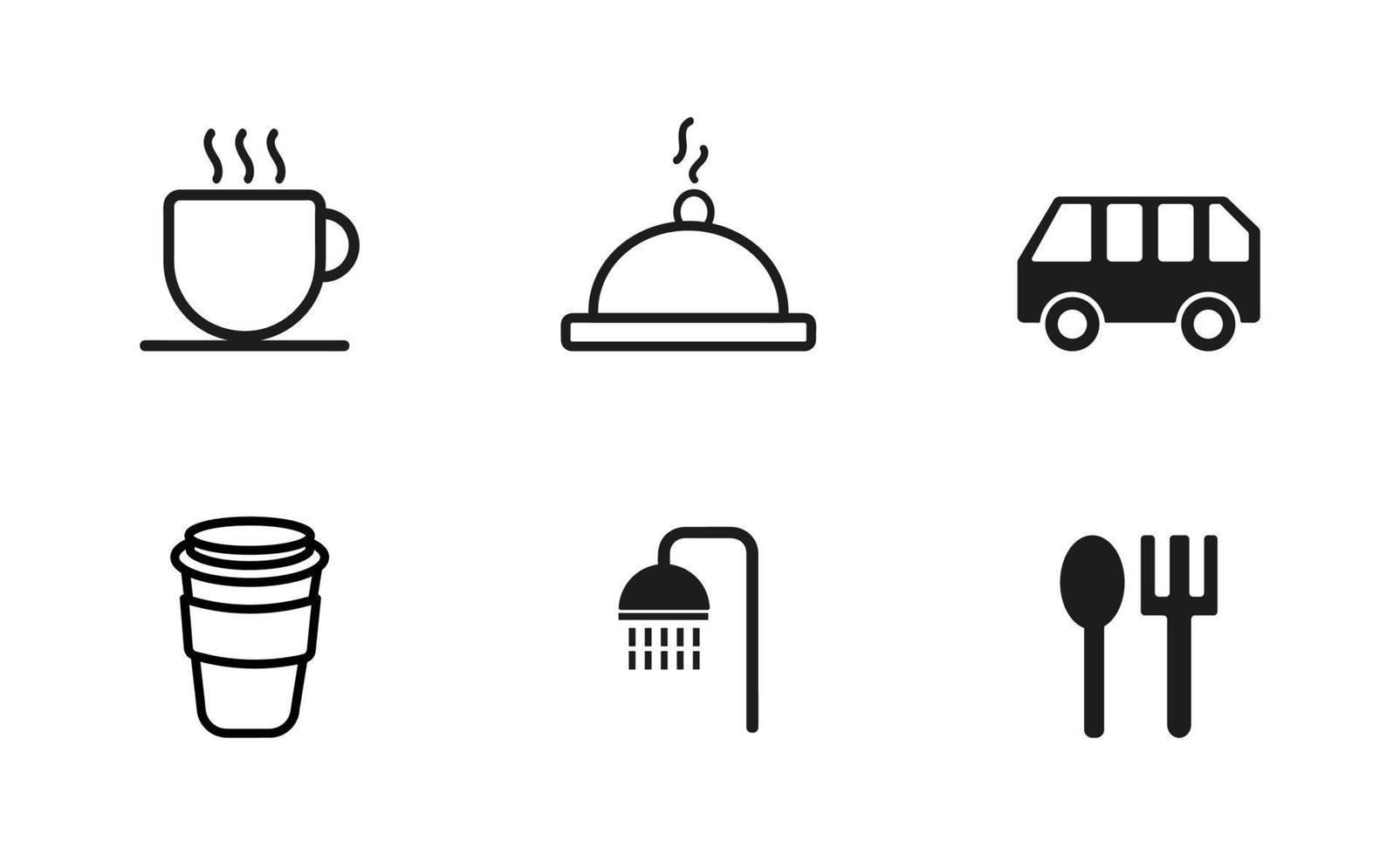 wayfinding signage icons vector