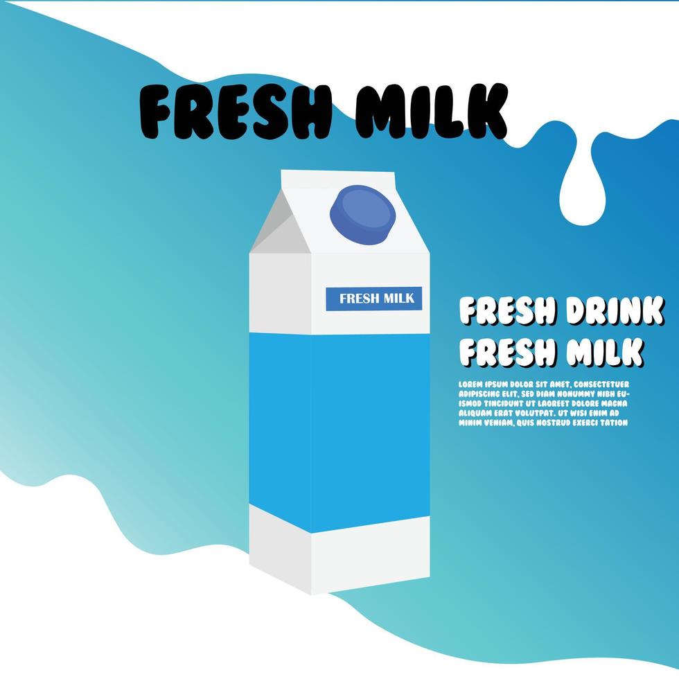 fresh milk poster design vector