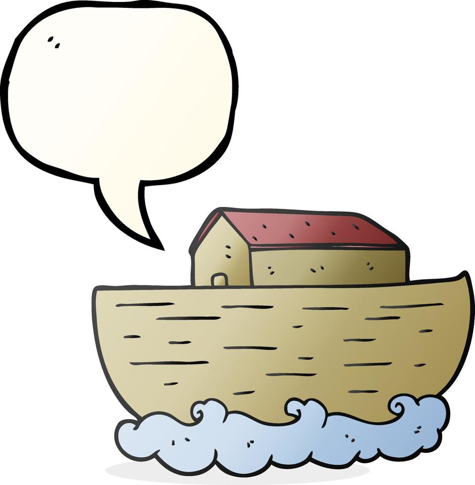 freehand drawn speech bubble cartoon noah s ark vector