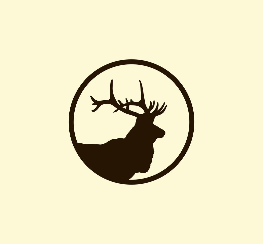 Deer in Circle Logo Design. Very Unique and Different. Suitable for Companies and Businesses in Any Sector. Vector EPS 10