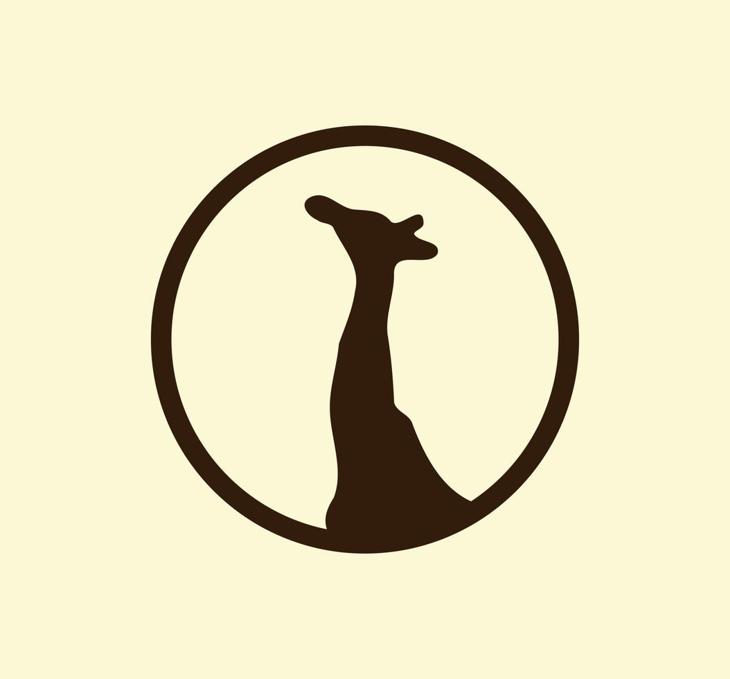 Cool Logo Design Giraffe Head, with Yellow Background. Very Unique and Different. Suitable for Companies and Businesses in Any Sector. Vector EPS 10