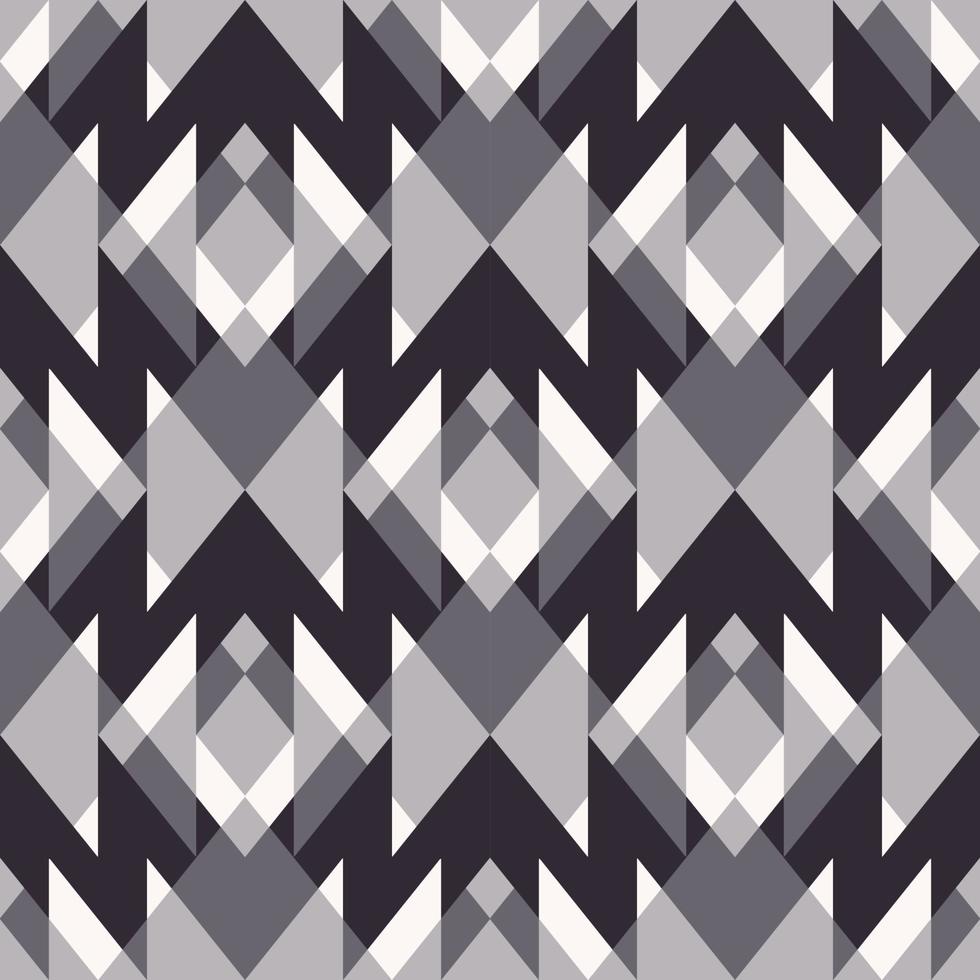 Abstract black and white geometric pattern. Geometric abstract triangle chevron seamless pattern background. Geometric patchwork pattern. Use for fabric, interior decoration elements, wrapping. vector