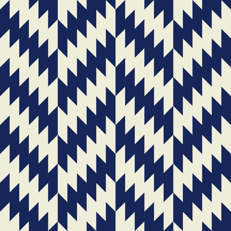 Geometric zigzag pattern. Random blue-white color herringbone triangle zigzag shape seamless pattern background. Use for fabric, textile, interior decoration elements, upholstery, wrapping. vector