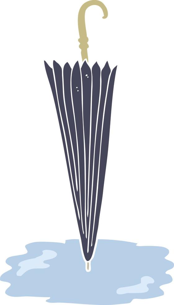 flat color illustration of umbrella vector