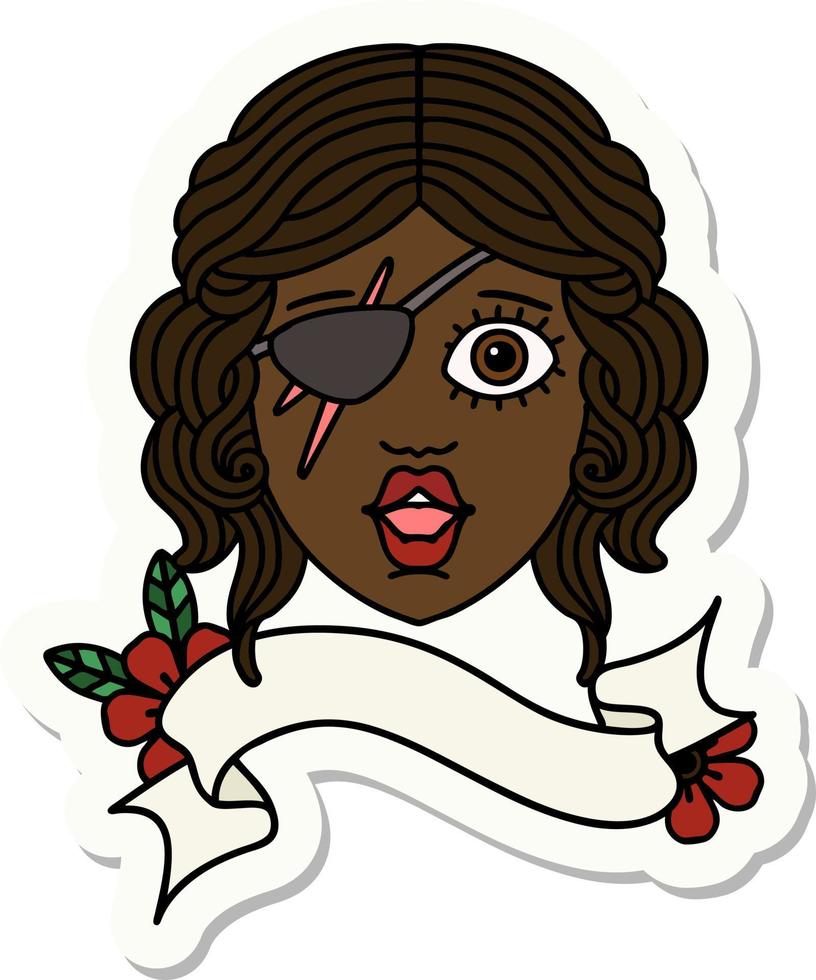 sticker of a human rogue character face vector