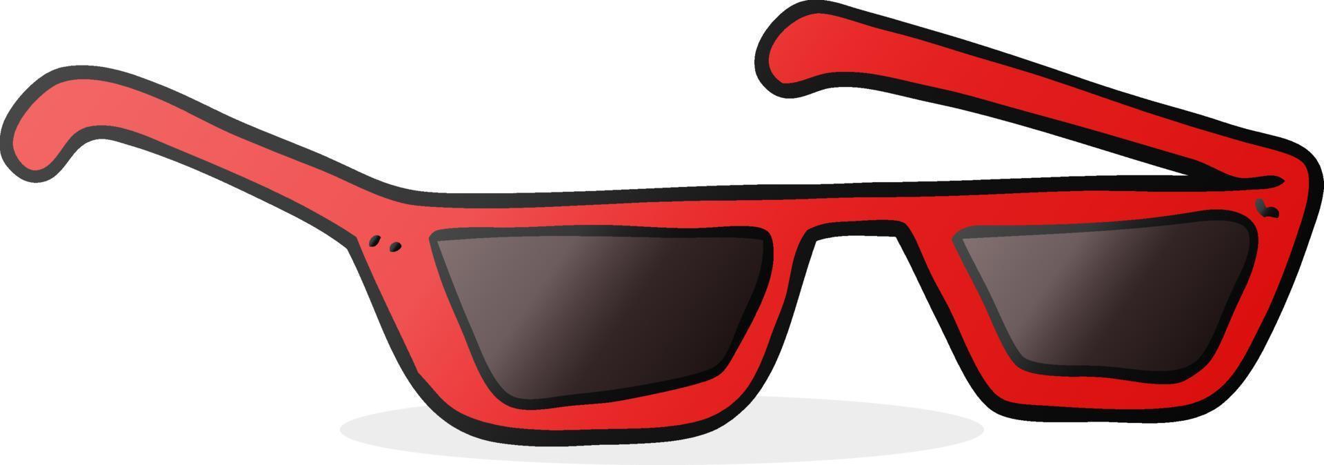 gafas de sol de dibujos animados dibujados a mano alzada vector