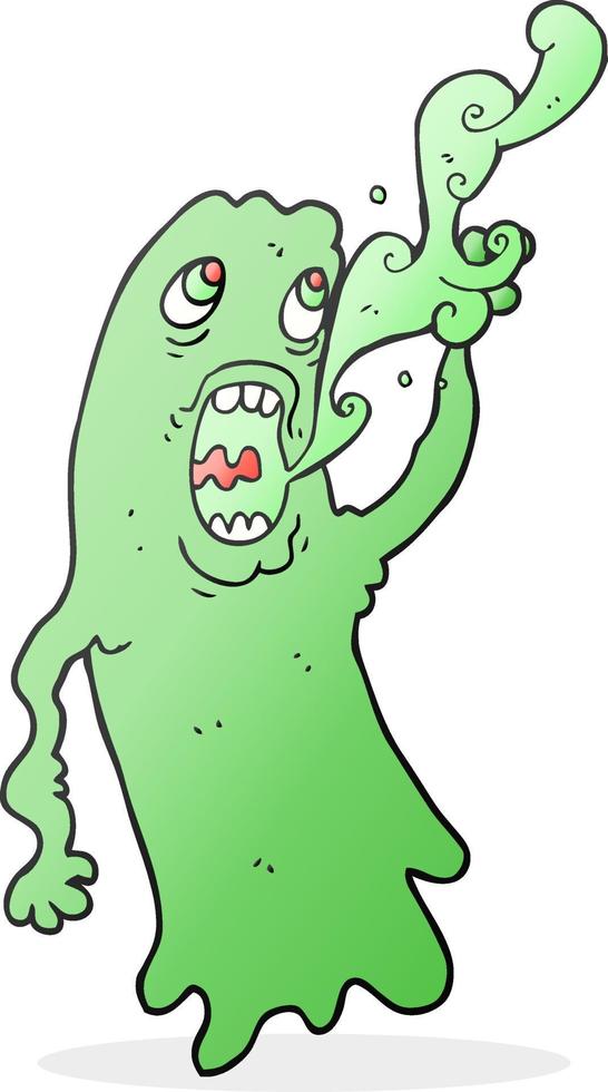freehand drawn cartoon ghost vector