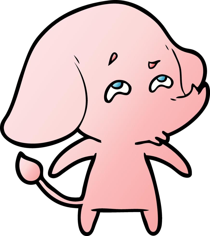 cartoon elephant remembering vector