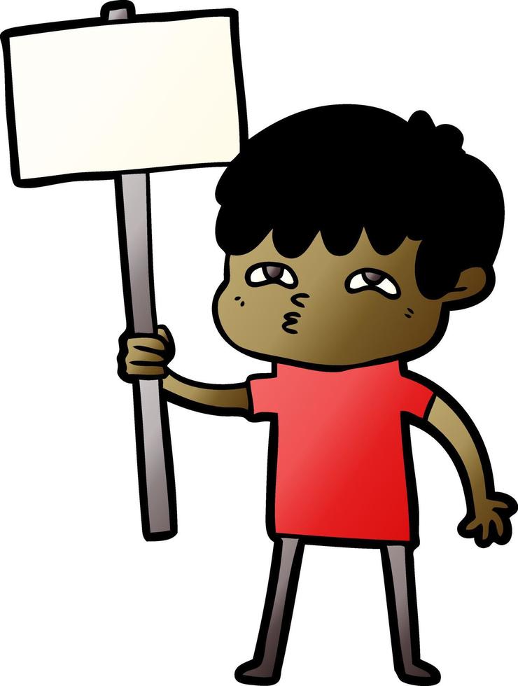 cartoon curious man vector
