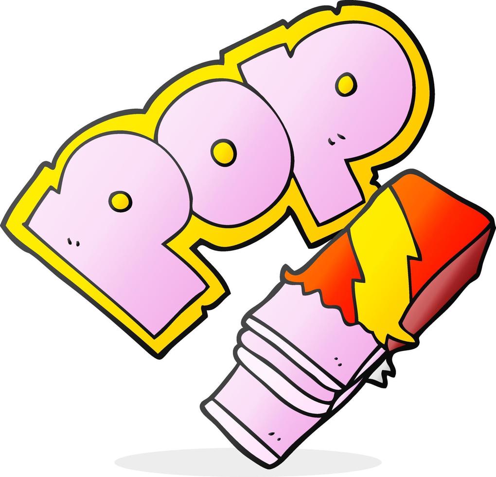 freehand drawn cartoon bubble gum vector
