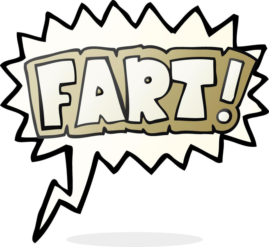 freehand drawn speech bubble cartoon fart symbol vector