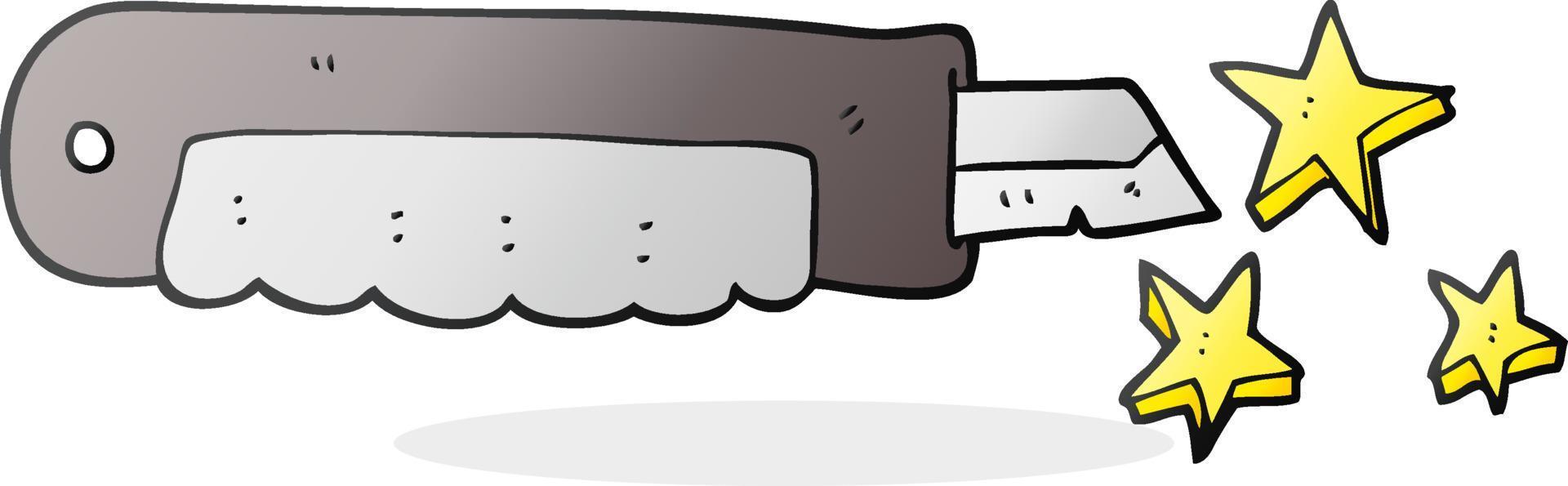 freehand drawn cartoon knife vector