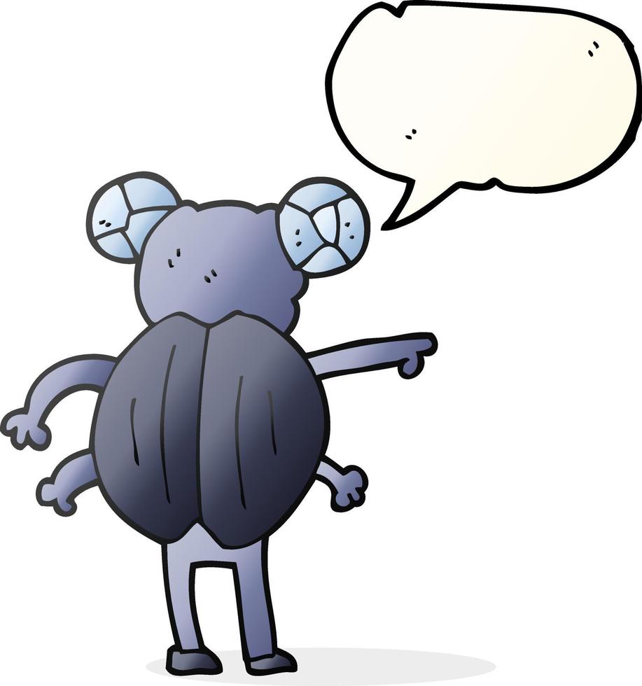 freehand drawn speech bubble cartoon pointing insect vector