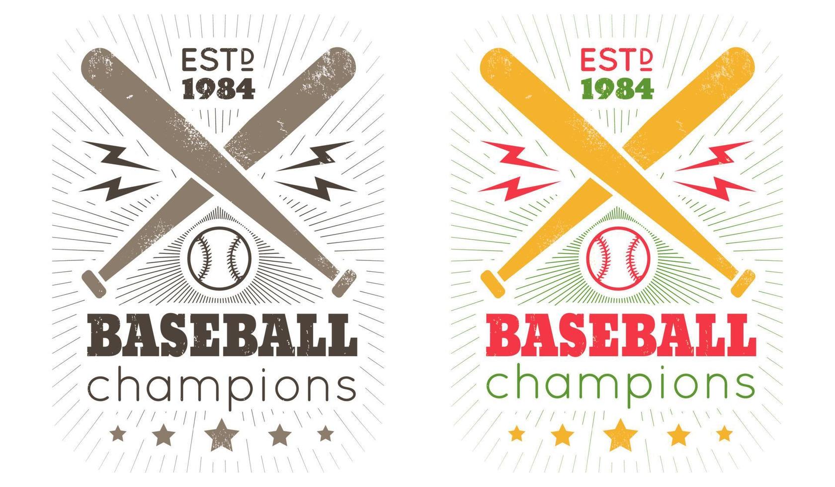 emblema de vector vintage para béisbol.