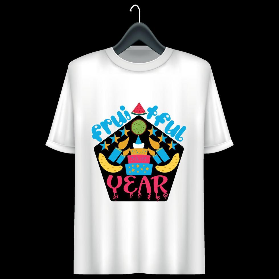 New year T-shirt design vector