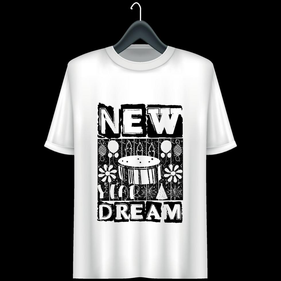New year T-shirt design vector