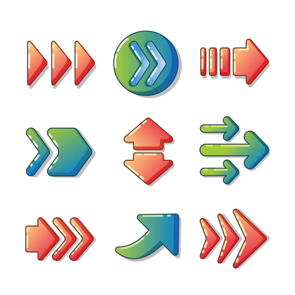 Arrrow Icon Collection vector