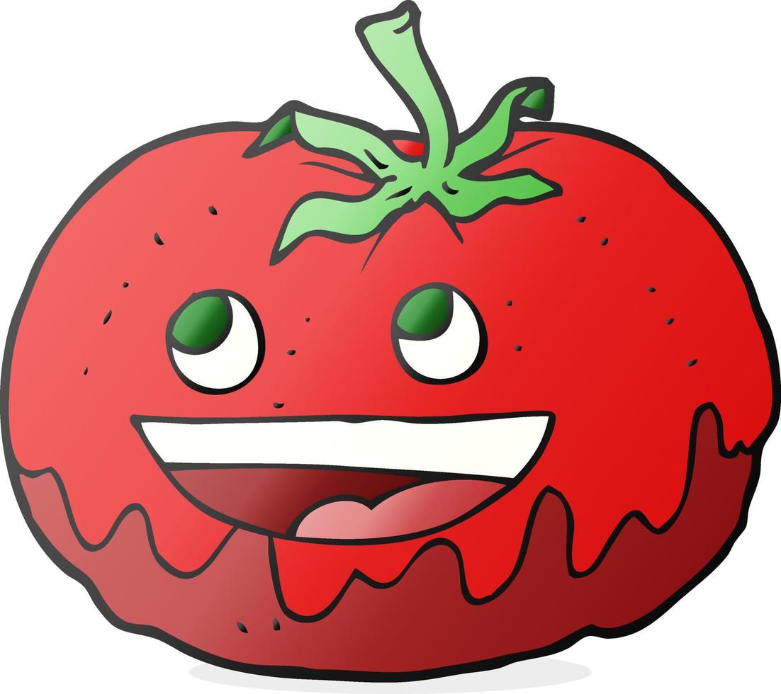 freehand drawn cartoon tomato vector
