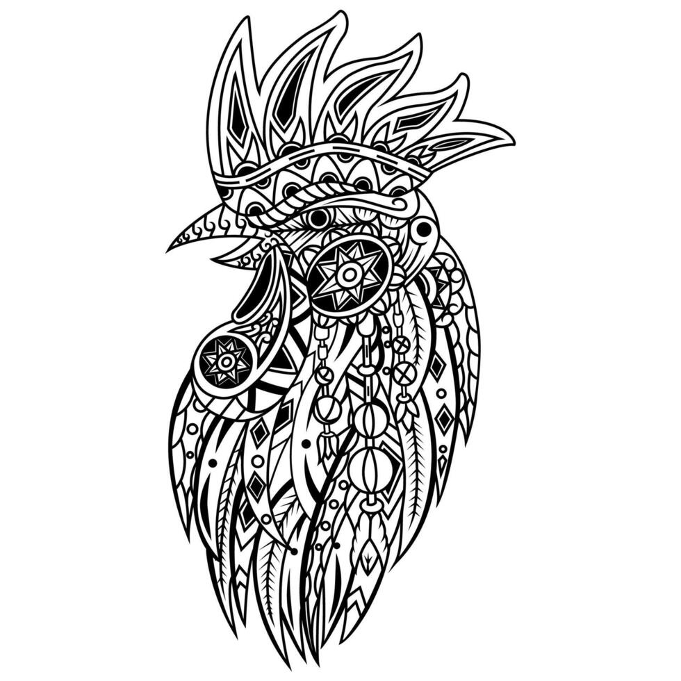 Rooster line art 11862260 Vector Art at Vecteezy