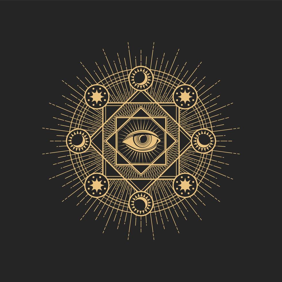 esotérico símbolo oculto vector ojo de la providencia