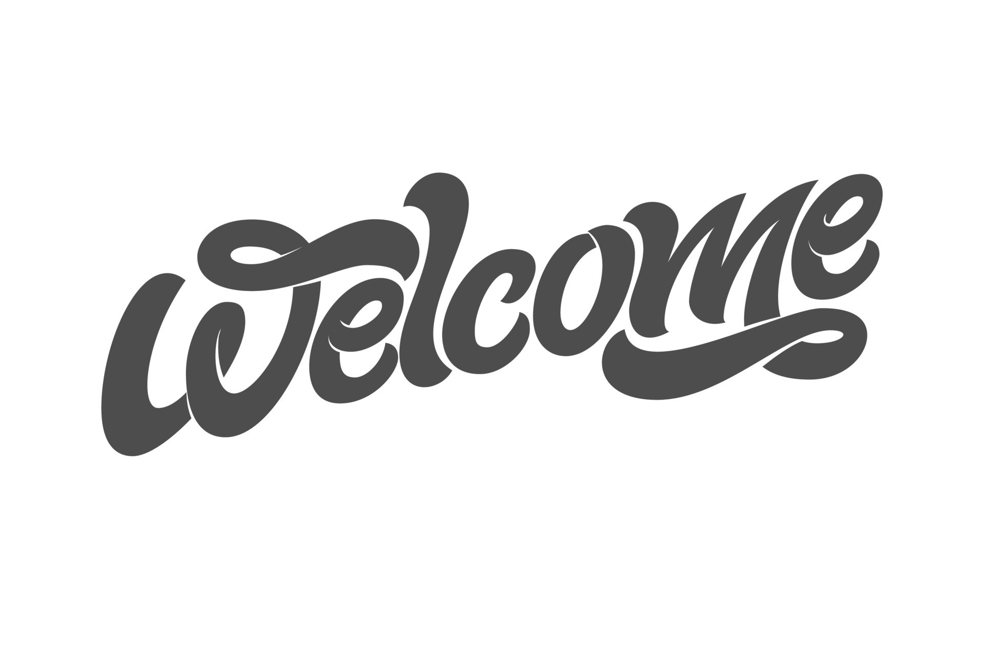 WELCOME typography for the design of the sign on the door. Vector ...