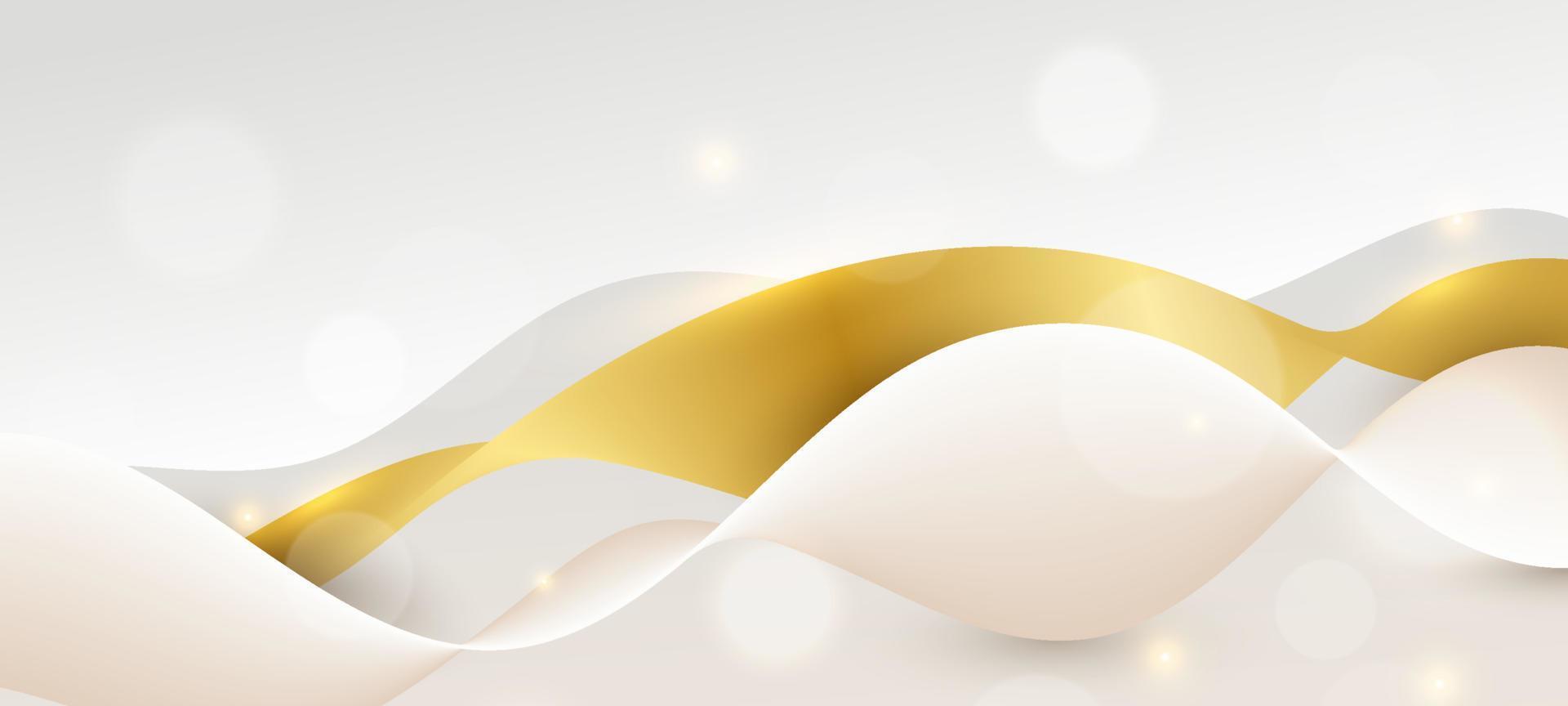 Luxury White and Gold Background vector